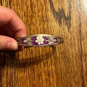 Purple Hibiscus Butterfly Bracelet from Hawaii